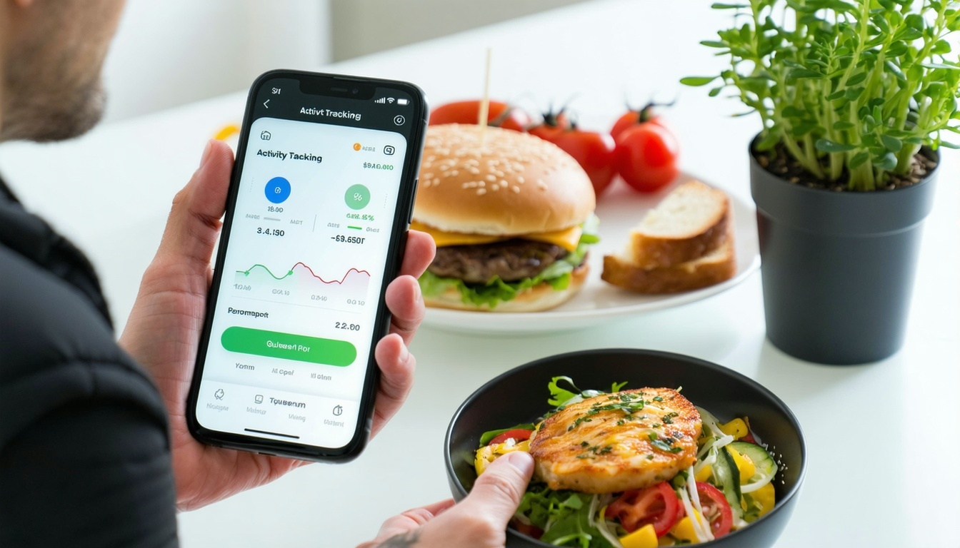 Meal and activity tracking on a smartphone